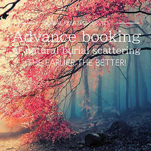 Advance booking of natural burial scattering