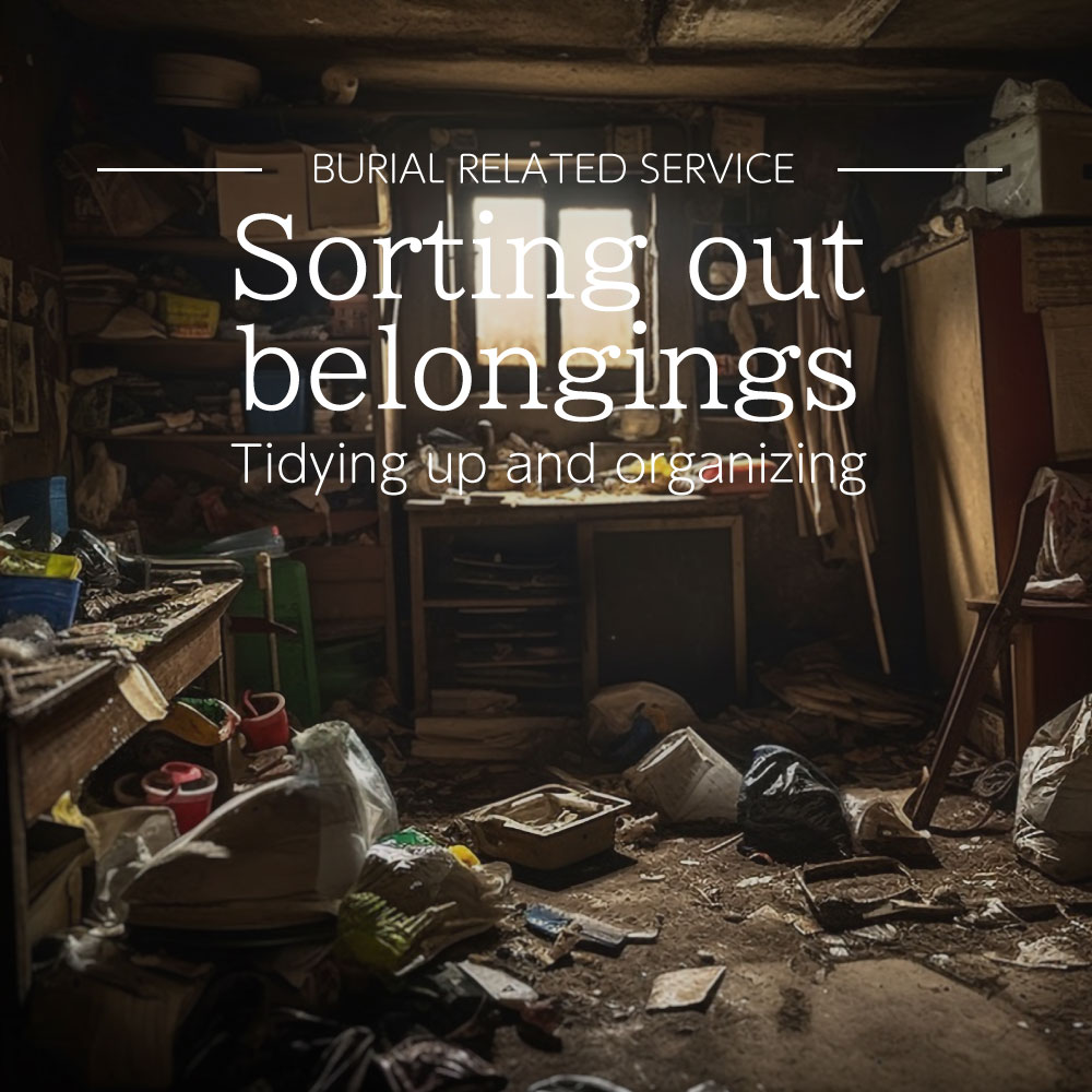 Sorting out belongings