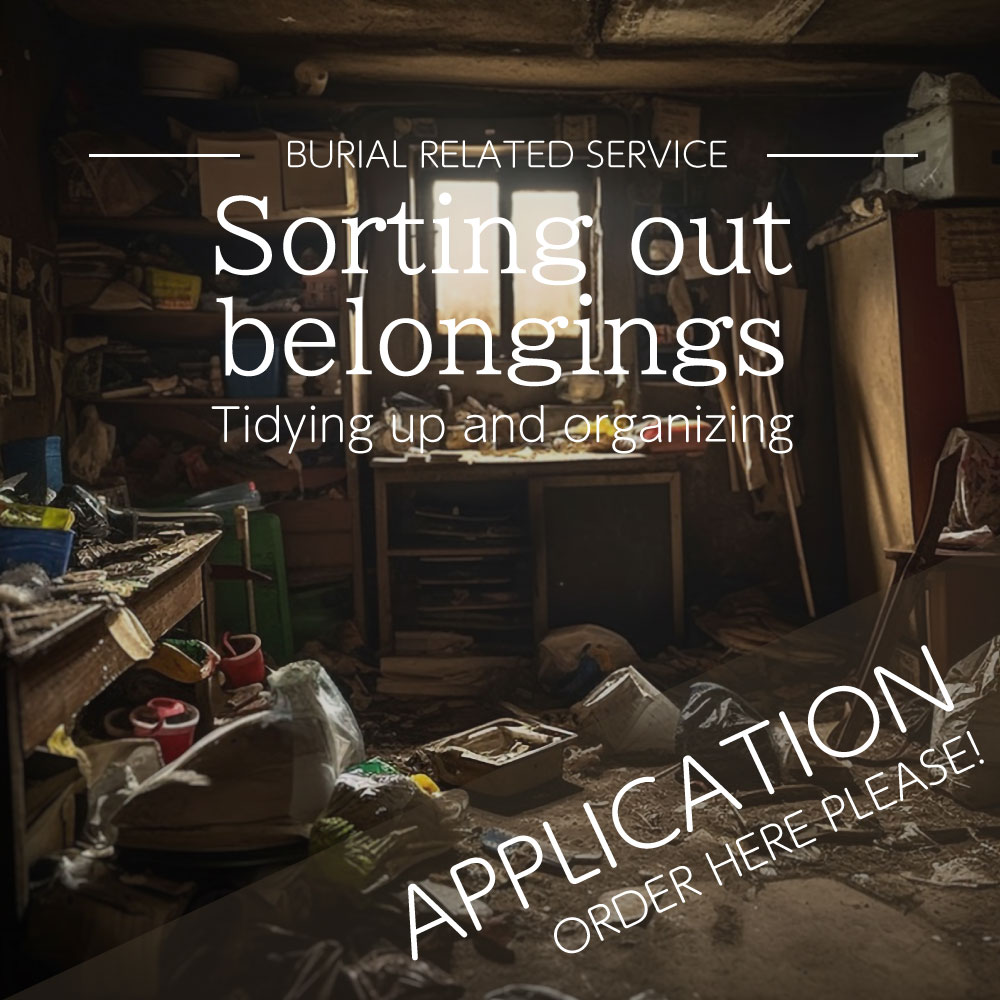 Sorting out belongings